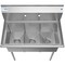 Koolmore 36" 3 Compartment Stainless Steel NSF Triple Bowl Commercial Kitchen Sink SC101410-N3 - alternate 4